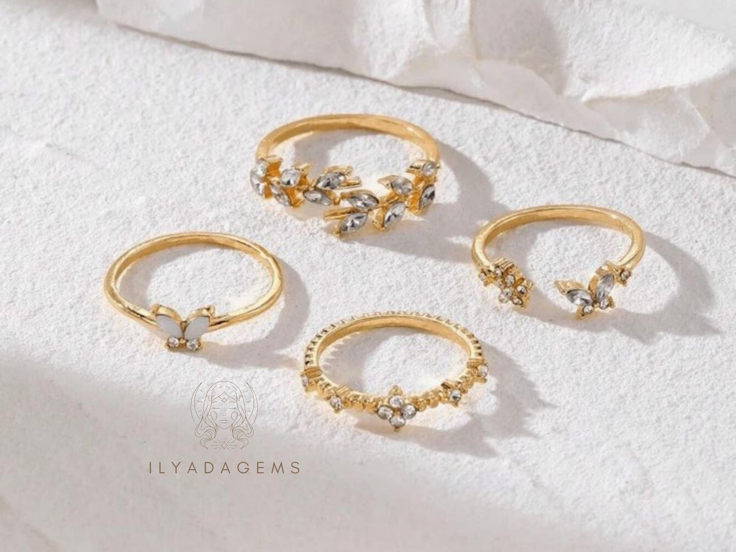 Diamond Stacking Ring Set