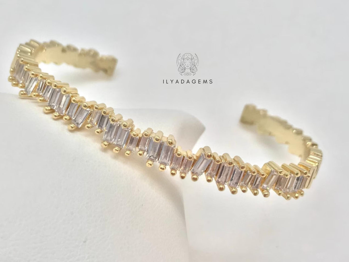 Cuff Cubic Zirconia Clear Bracelet