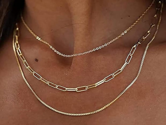 Gold Paperclip Chain Necklace