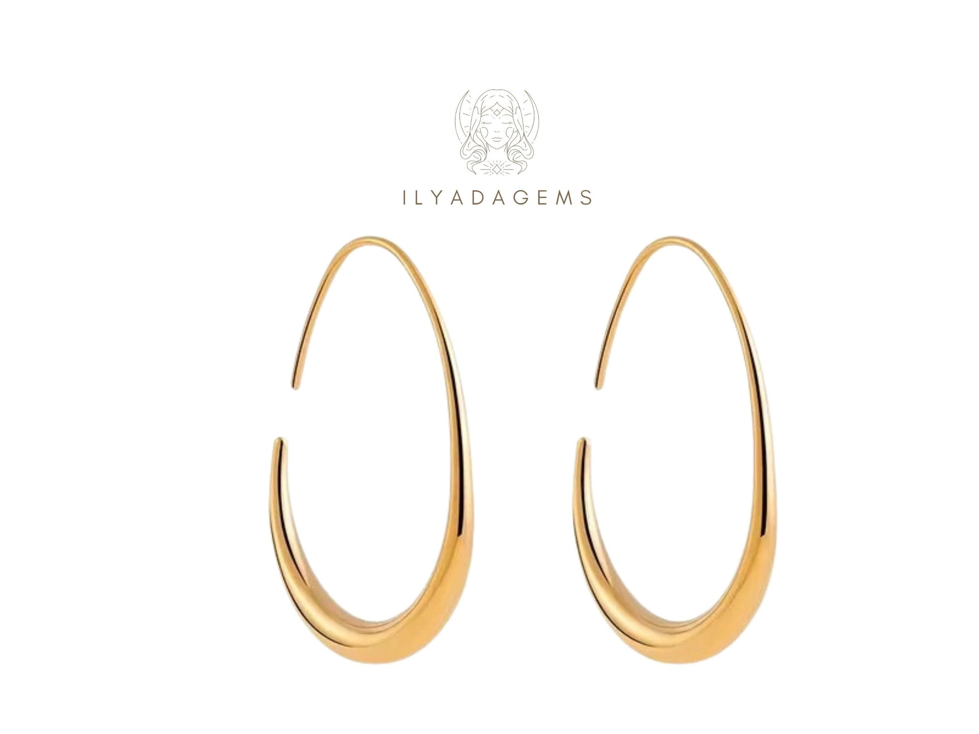 Hammered Gold Hoop Earrings