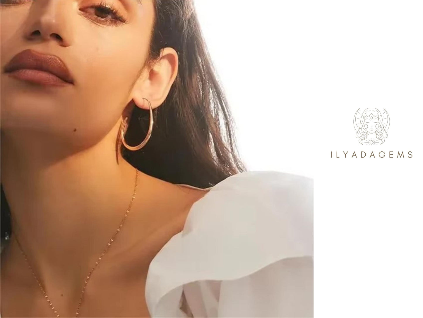 Hammered Gold Hoop Earrings