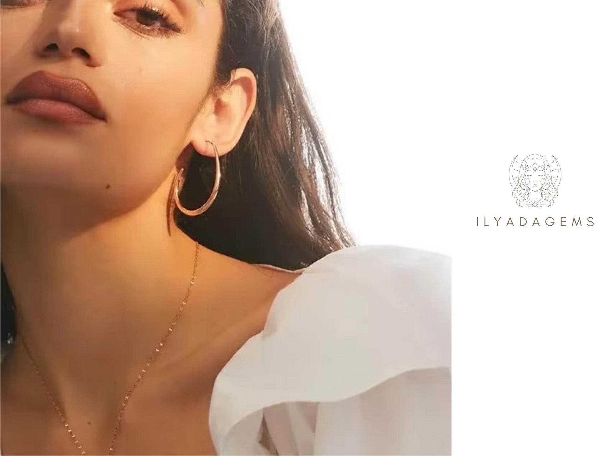 Hammered Gold Hoop Earrings