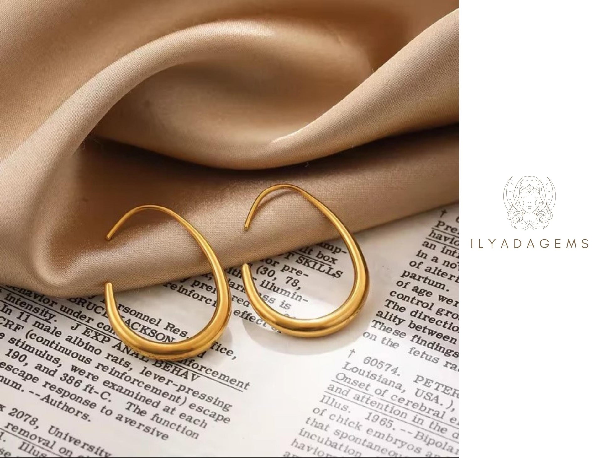Hammered Gold Hoop Earrings