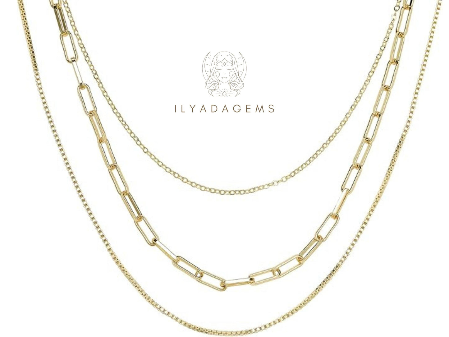 Gold Paperclip Chain Necklace