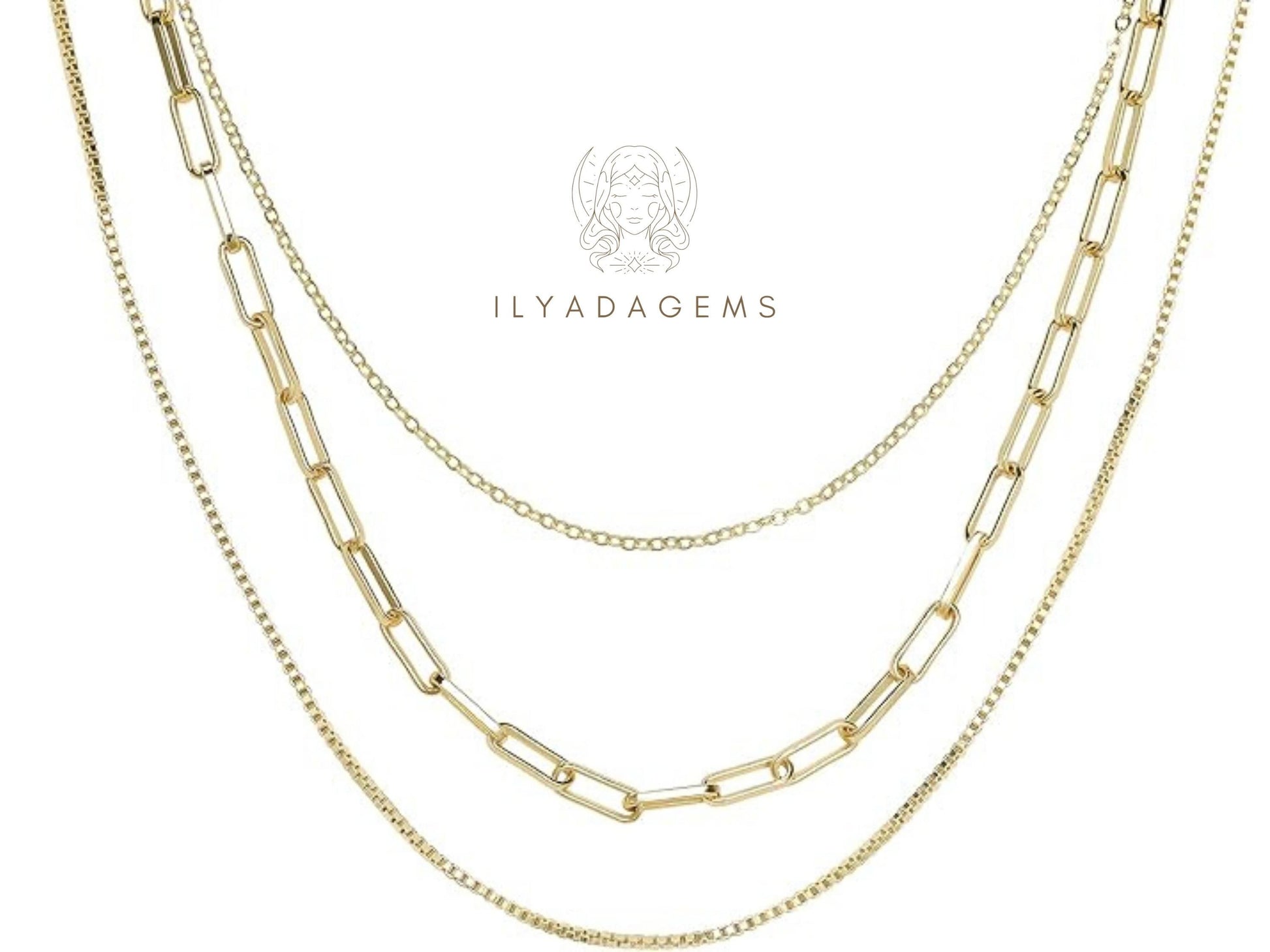 Gold Paperclip Chain Necklace