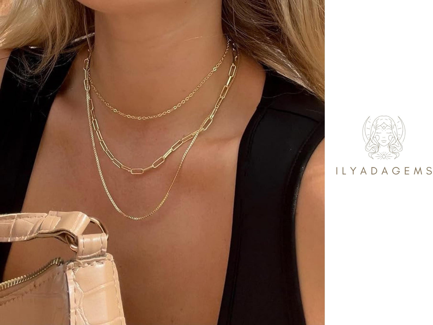 Gold Paperclip Chain Necklace