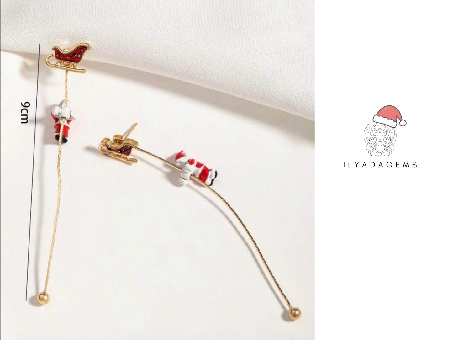 Santa Claus Tassel Dangle Earrings