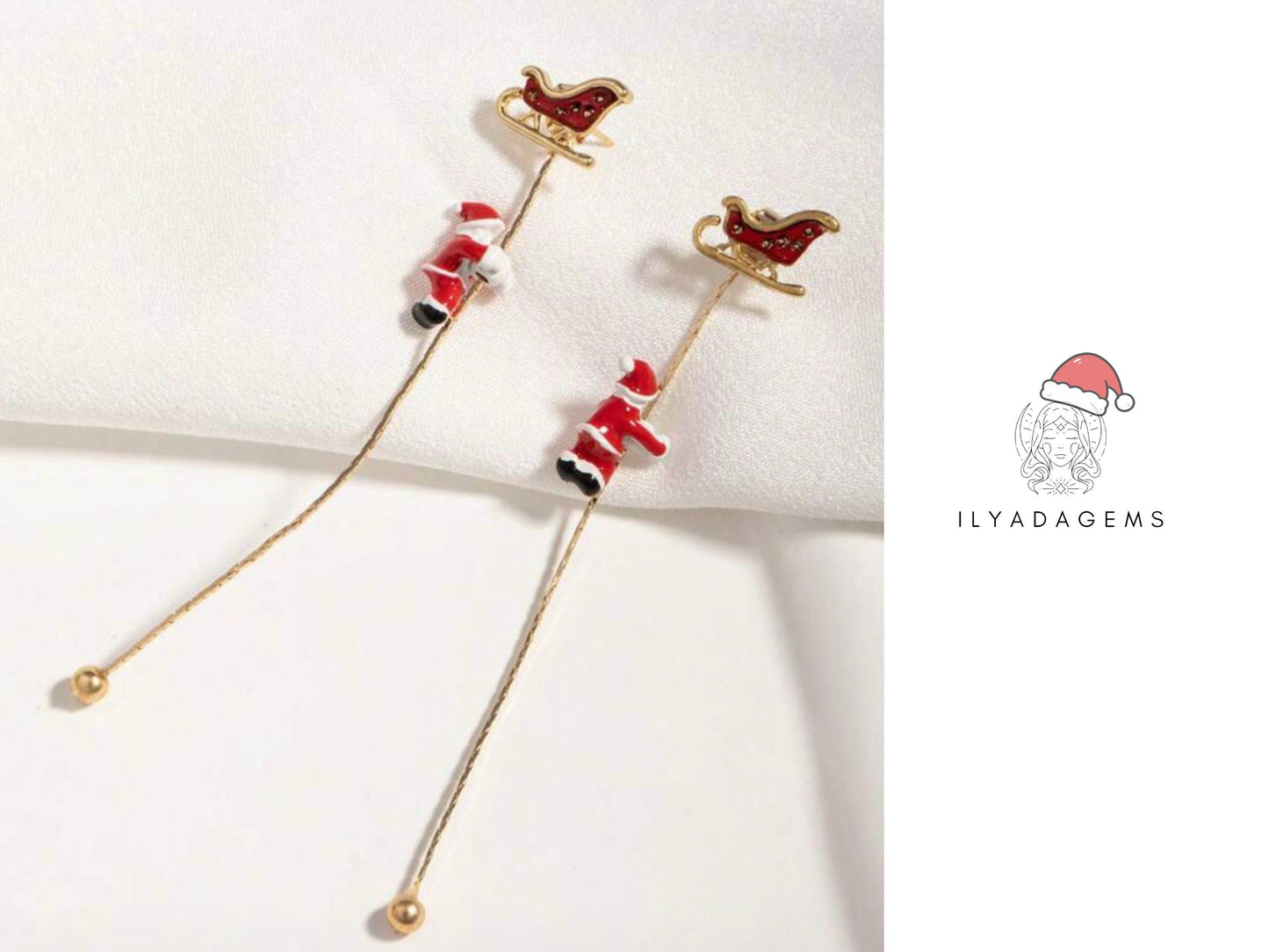 Santa Claus Tassel Dangle Earrings