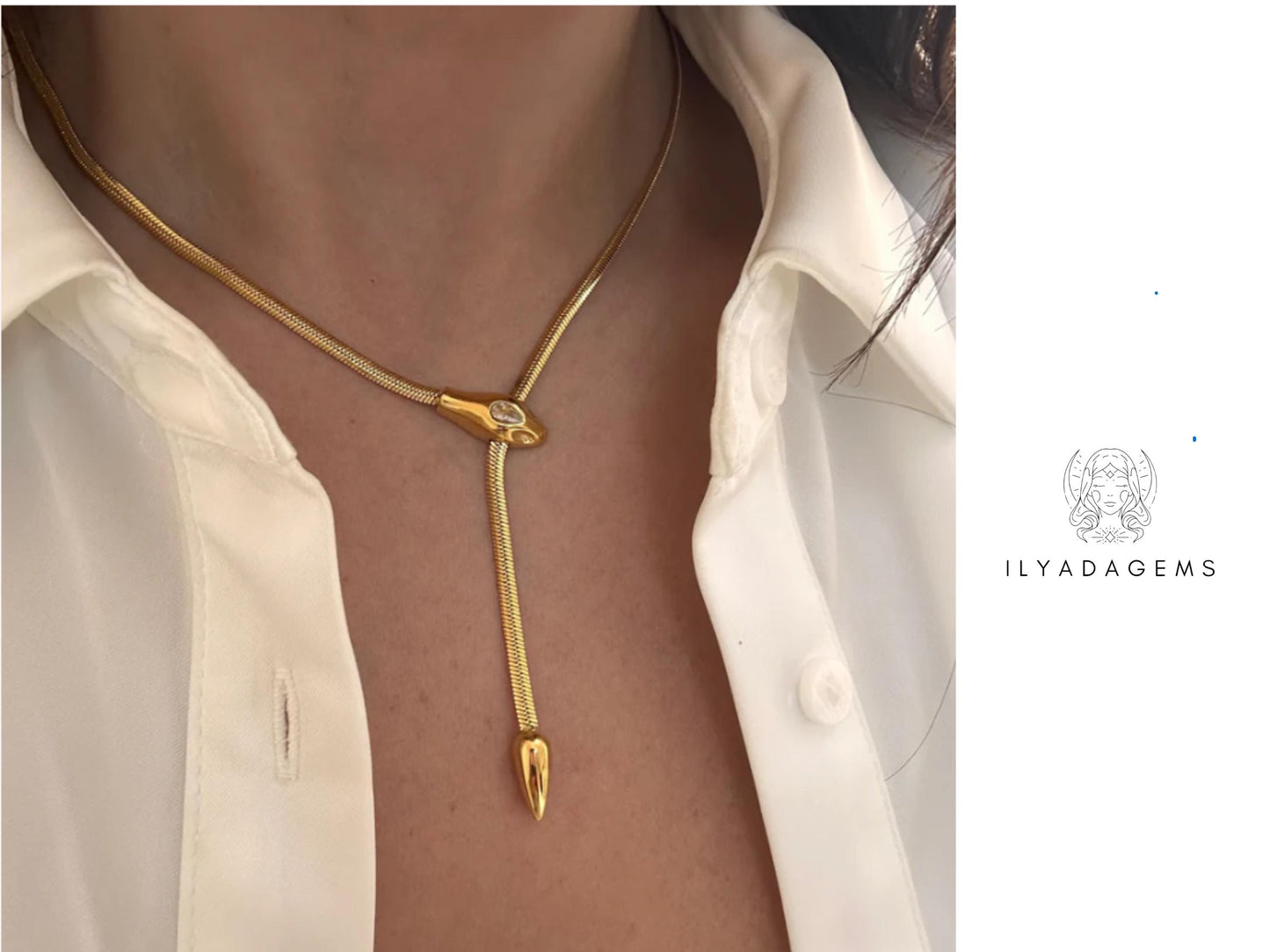 Gold Snake Chain Necklace