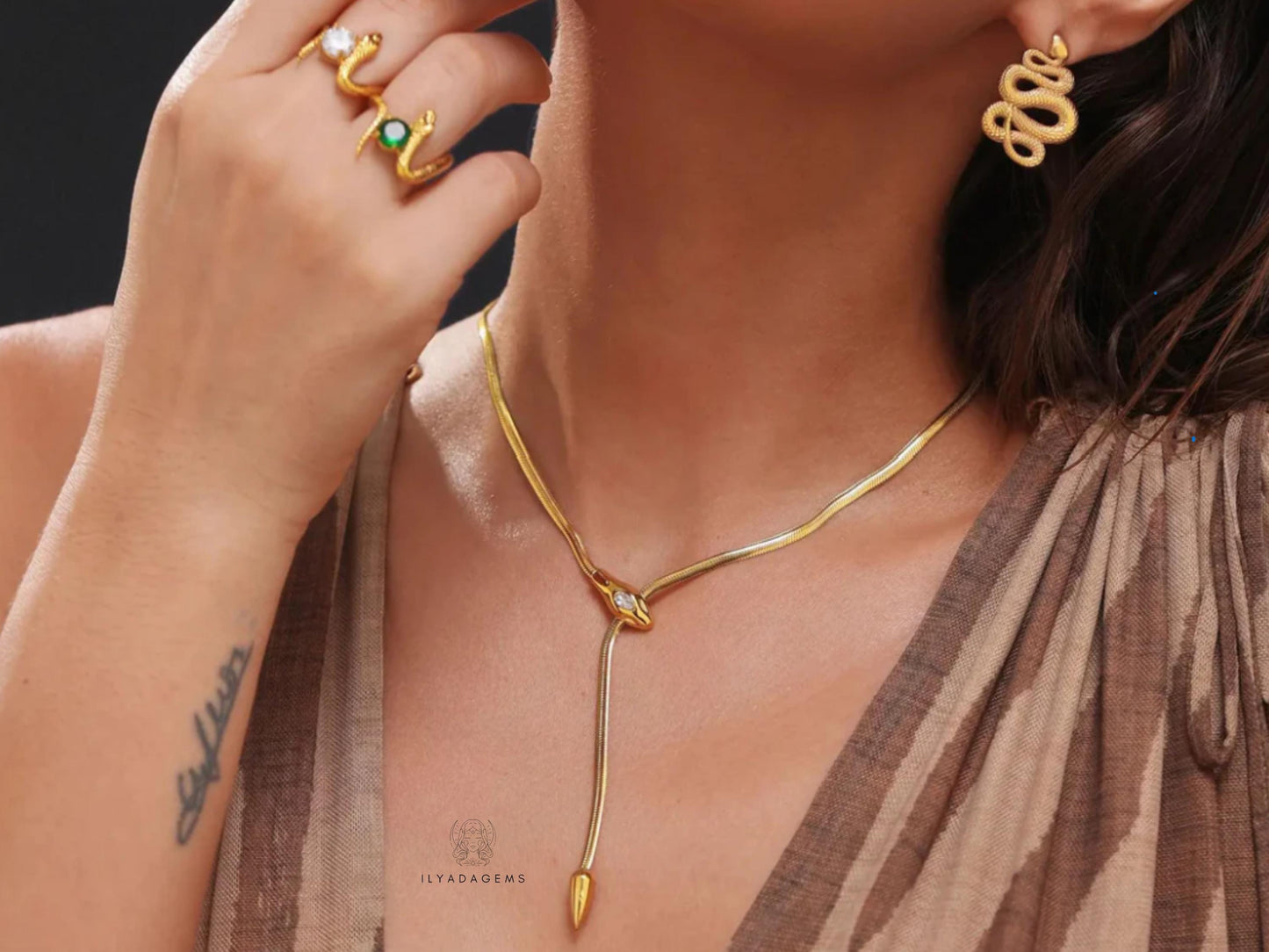 Gold Snake Chain Necklace