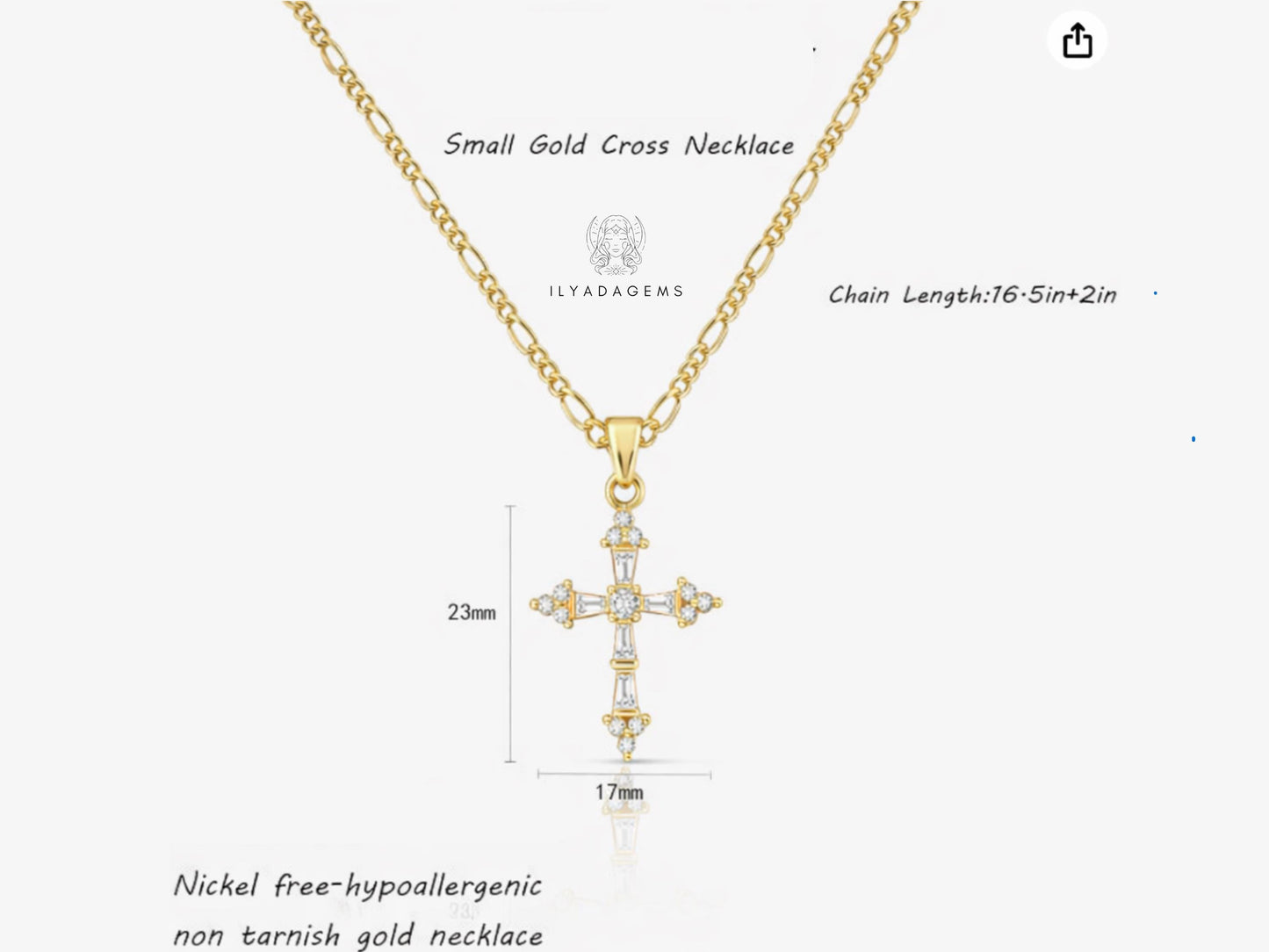 Christian Minimalist Diamond Cross Necklace
