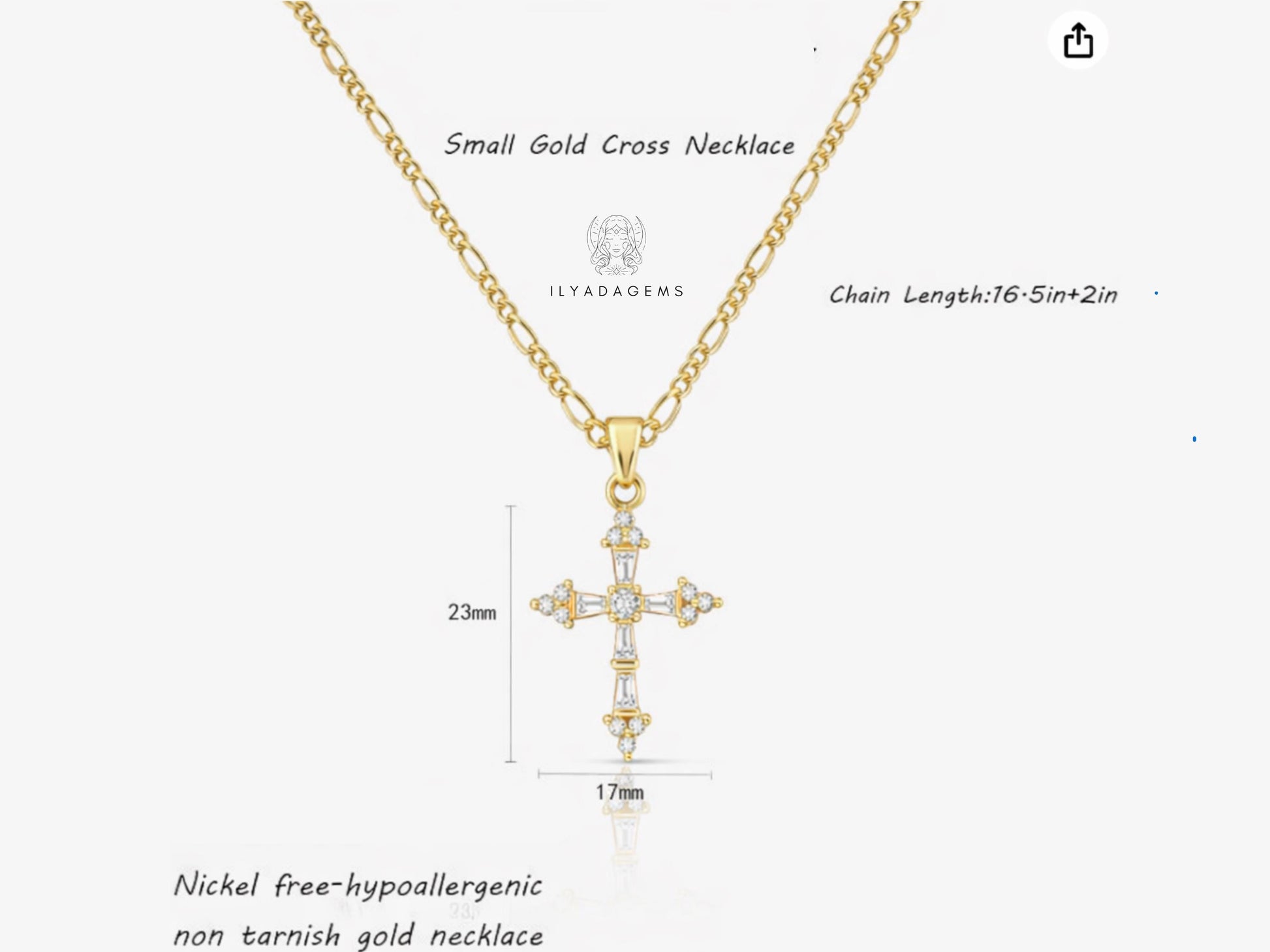 Christian Minimalist Diamond Cross Necklace
