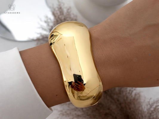 Stainless Steel Wide Bangles
