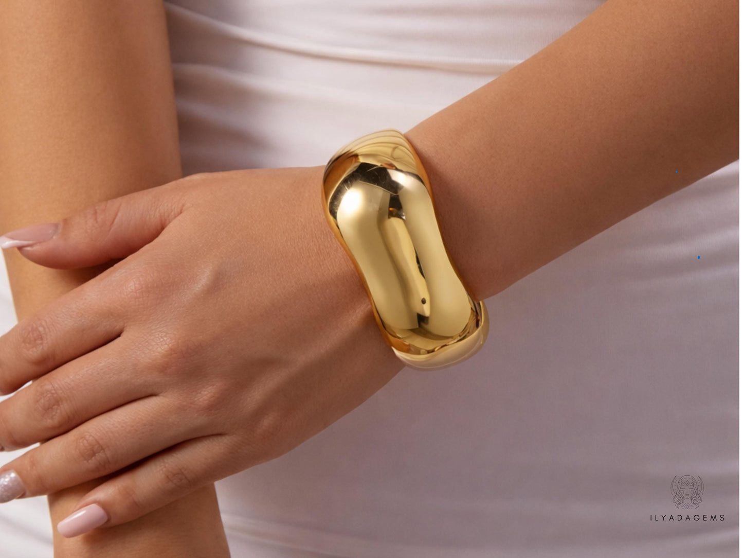 Stainless Steel Wide Bangles