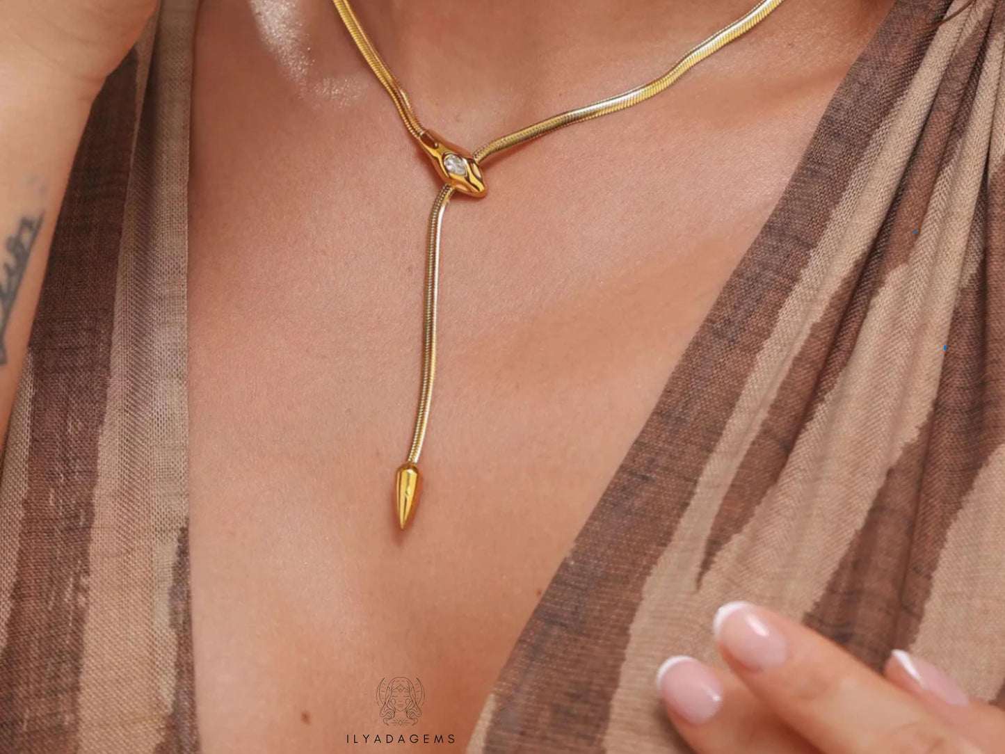 Gold Snake Chain Necklace