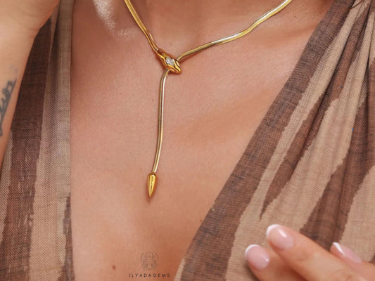 Gold Snake Chain Necklace
