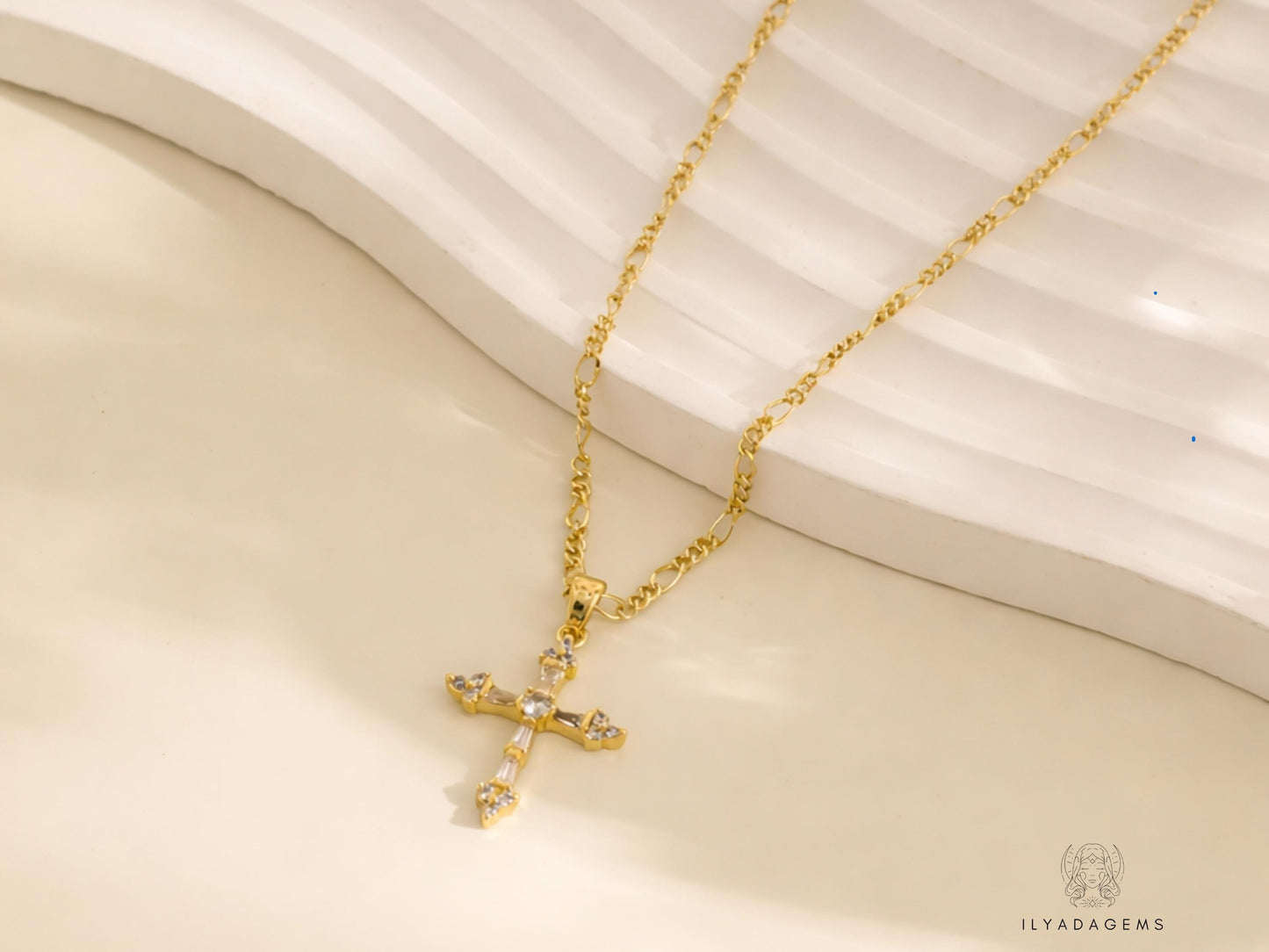 Christian Minimalist Diamond Cross Necklace