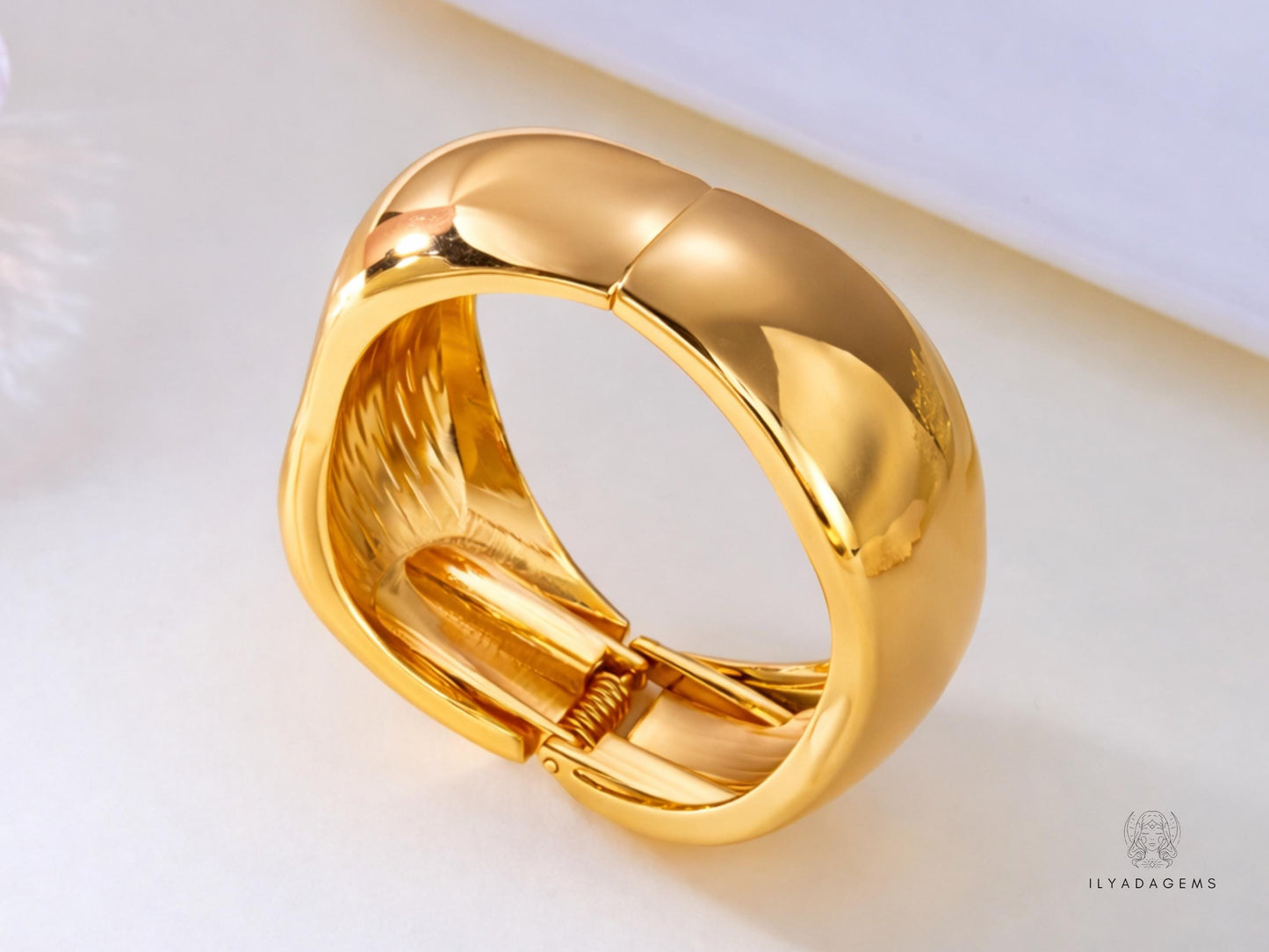 Stainless Steel Wide Bangles
