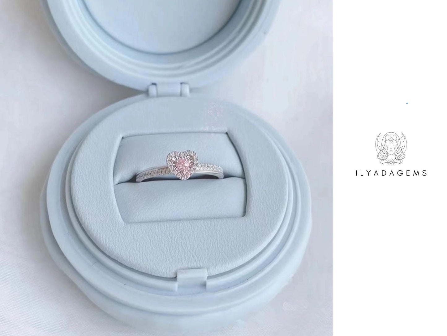 Sterling Silver Pink Heart Ring