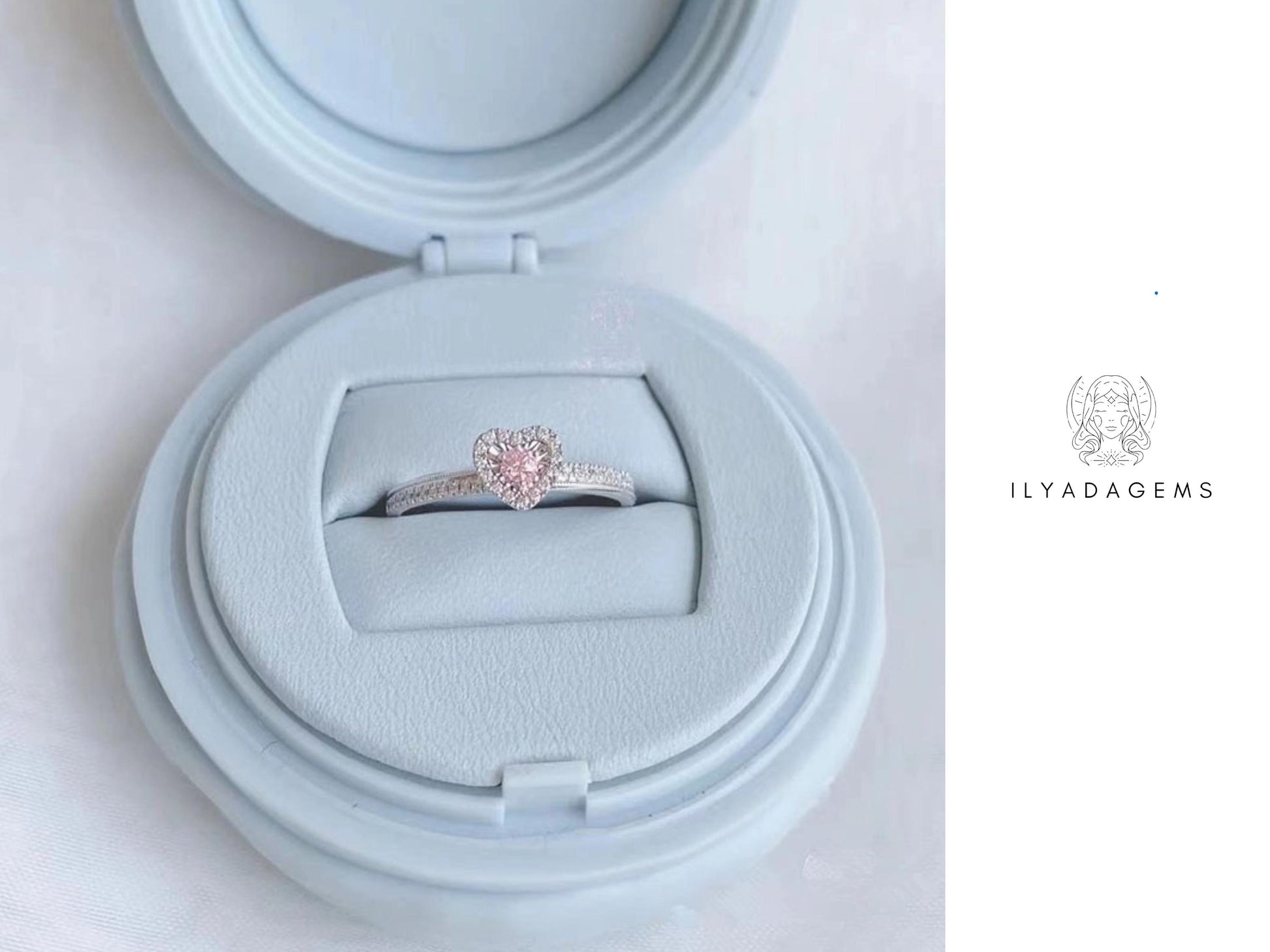Sterling Silver Pink Heart Ring