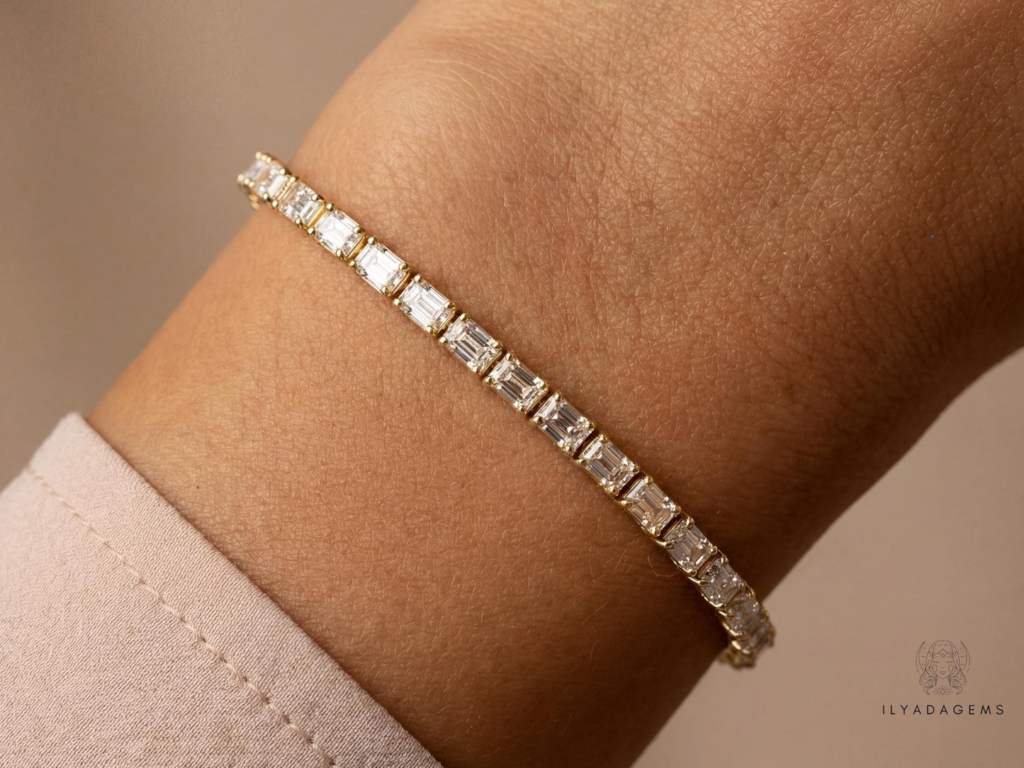 Gold Bezel Tennis Bracelet