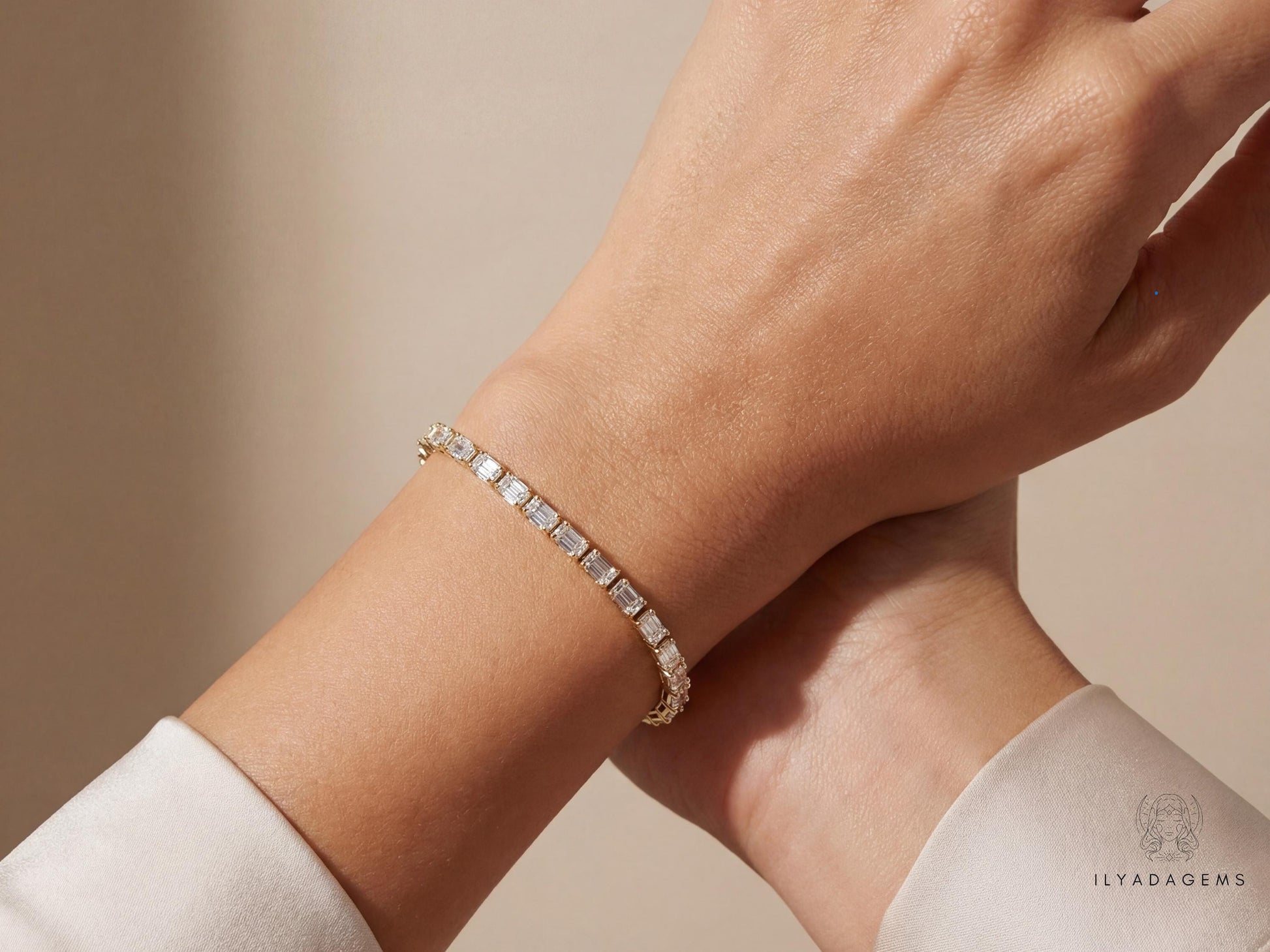 Gold Bezel Tennis Bracelet