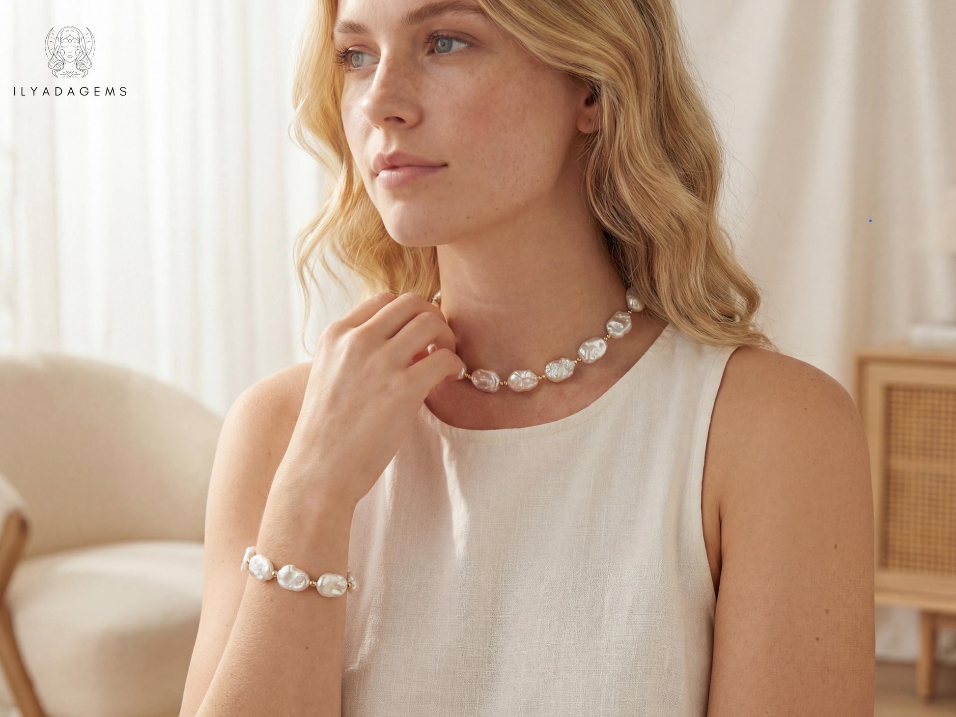 Irregular Chunky Imitation Beads Necklace