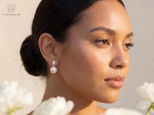 Natural Freshwater Pearl Drop Earrings