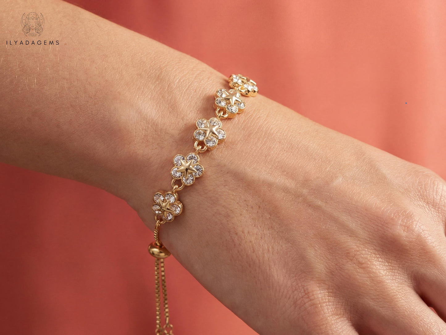 Crystal Flower Bracelet