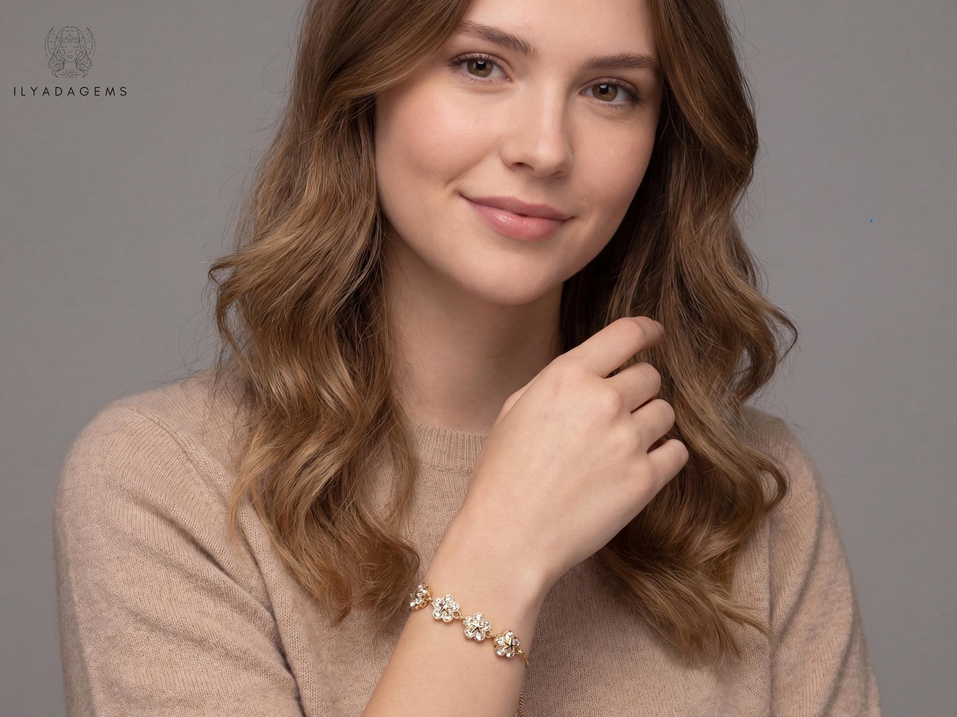 Crystal Flower Bracelet