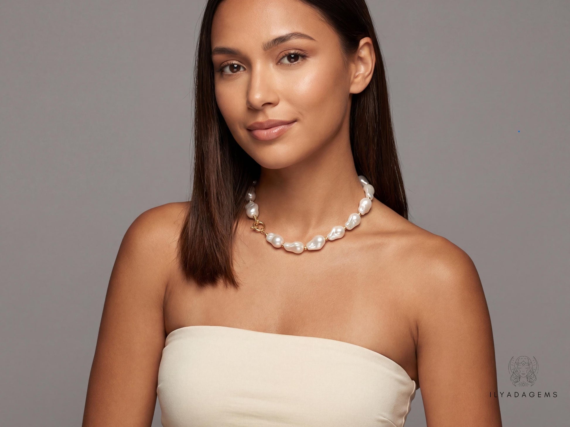 Timeless Large White Baroque Pearl Necklace