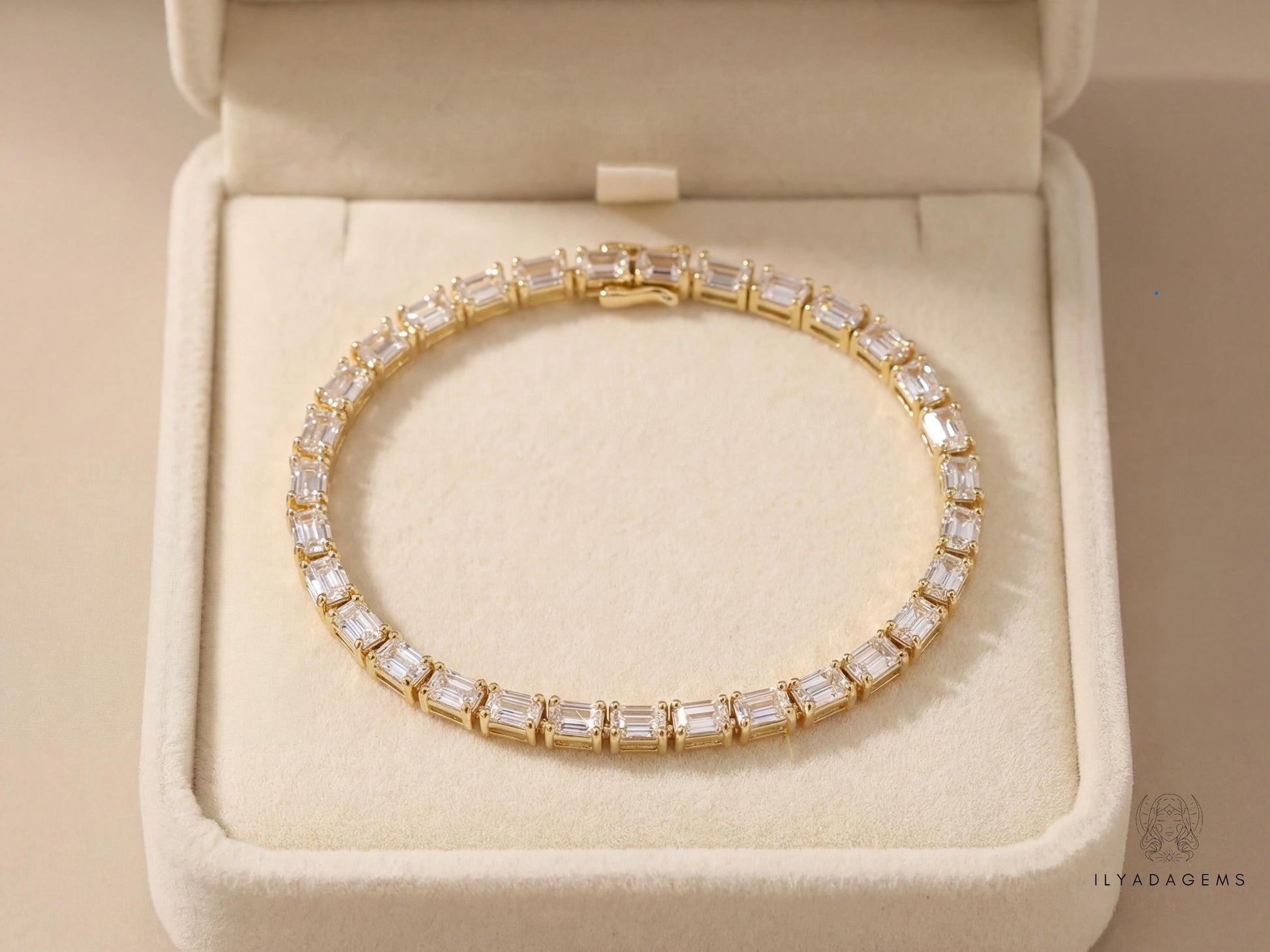 Gold Bezel Tennis Bracelet