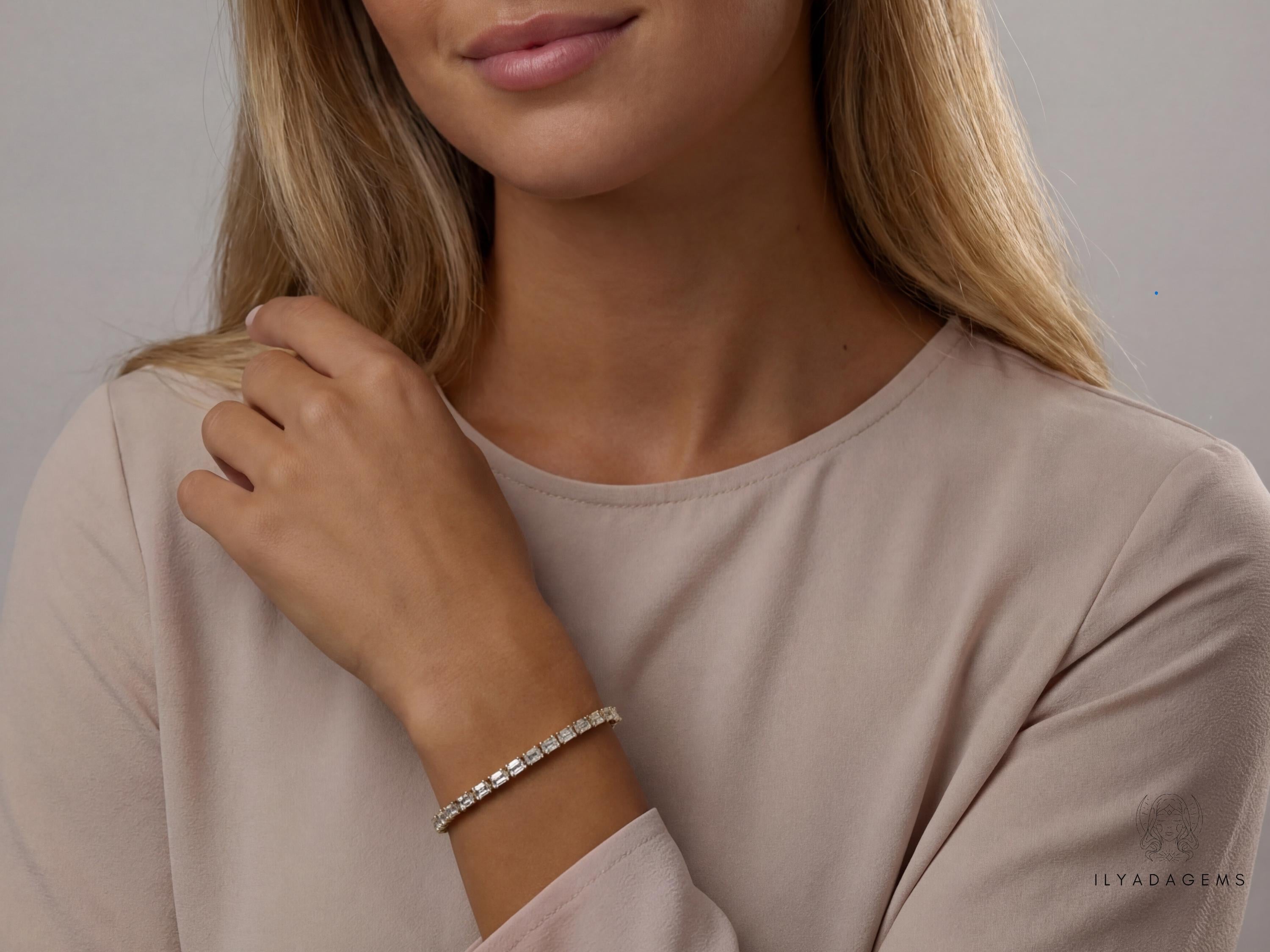 Gold Bezel Tennis Bracelet