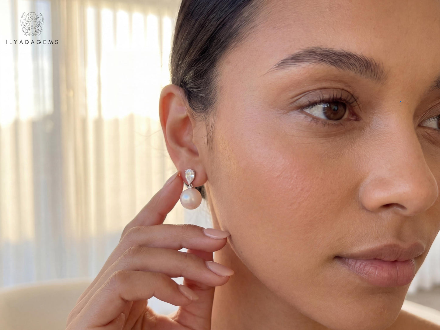 Natural Freshwater Pearl Drop Earrings
