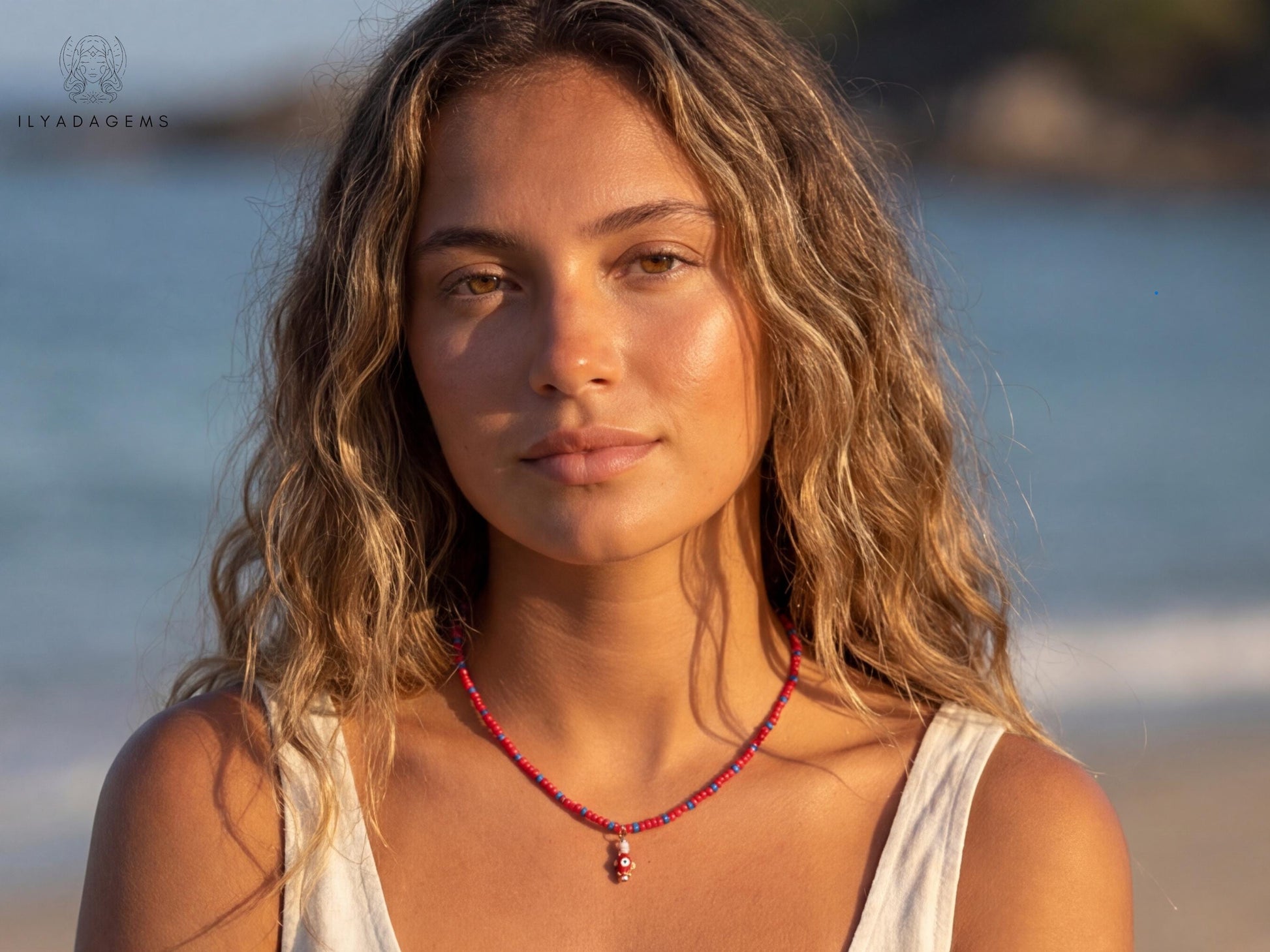 Stunning Red Fish Charm Necklace