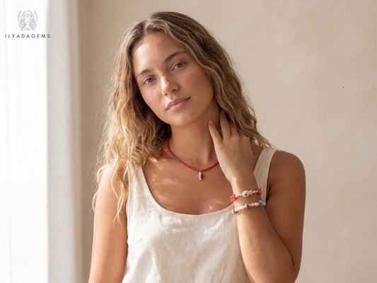 Stunning Red Fish Charm Necklace