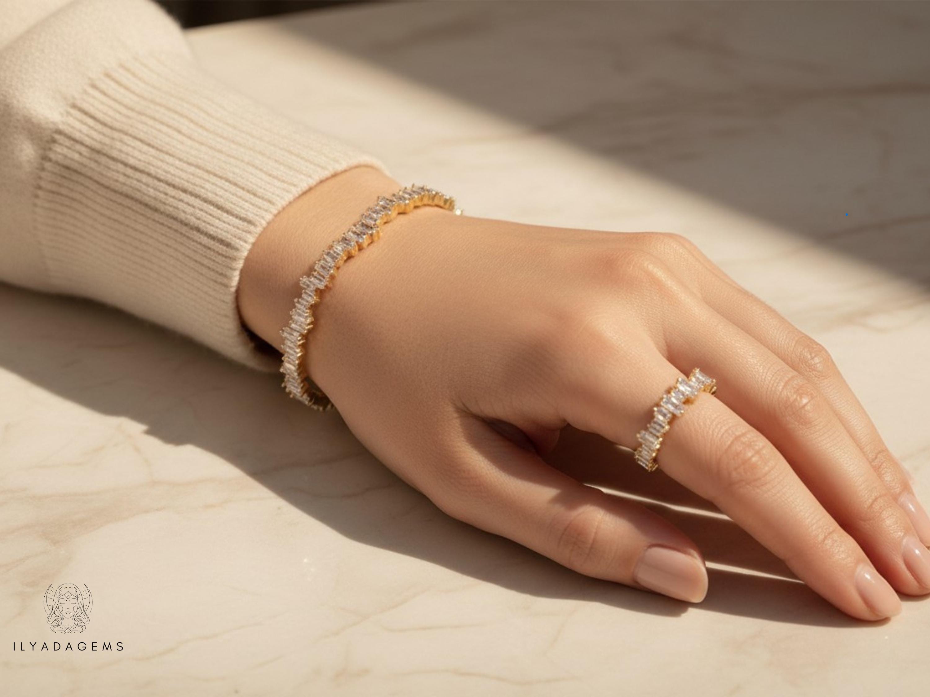 Cuff Cubic Zirconia Clear Bracelet