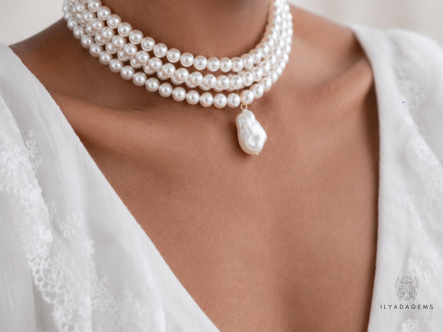 Pearl Necklace Set