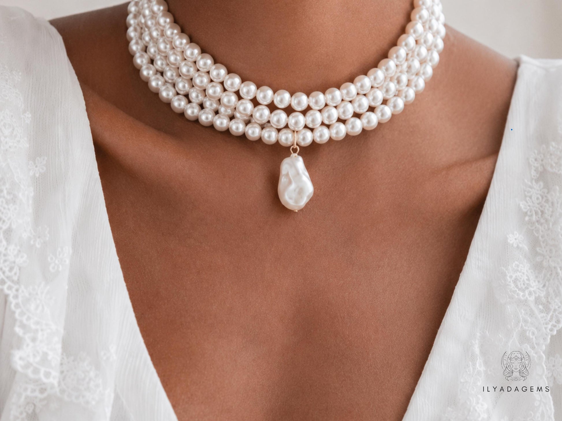 Pearl Necklace Set